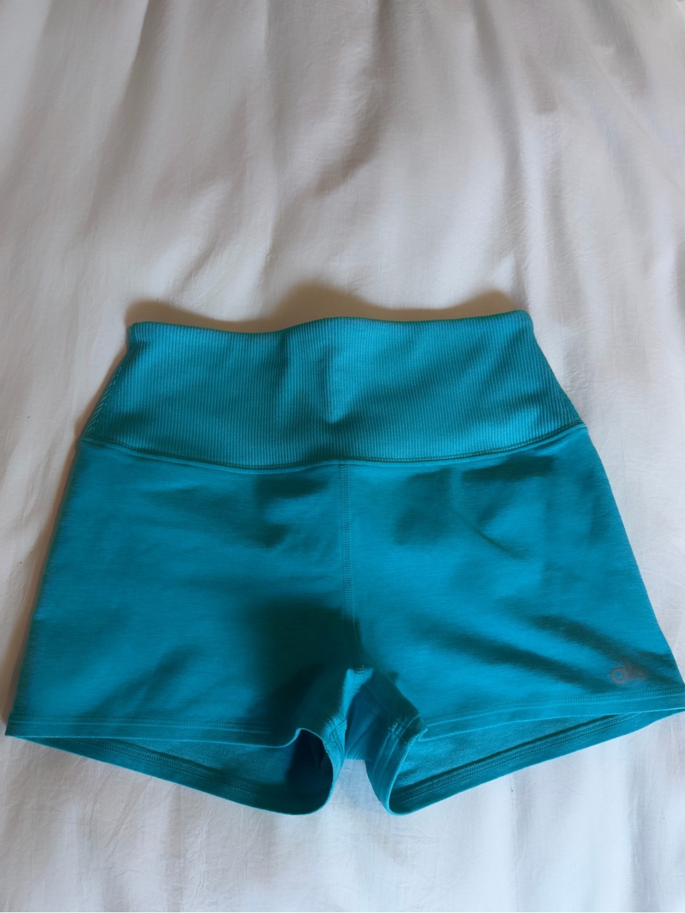 ALO Yoga Teal High-Rise Athletic Shorts